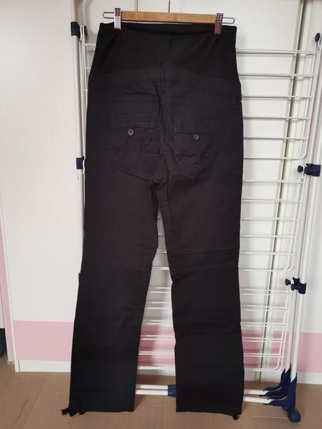 Bavlnené plátené tehotenské nohavice, c&a,l