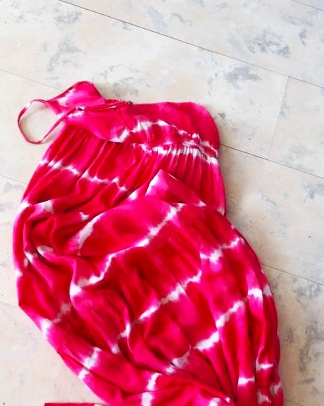 Batikované maxi šaty m/l, l