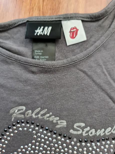 Predĺžený top rolling stones, veľ. 134/140, zn. h&, h&m,140