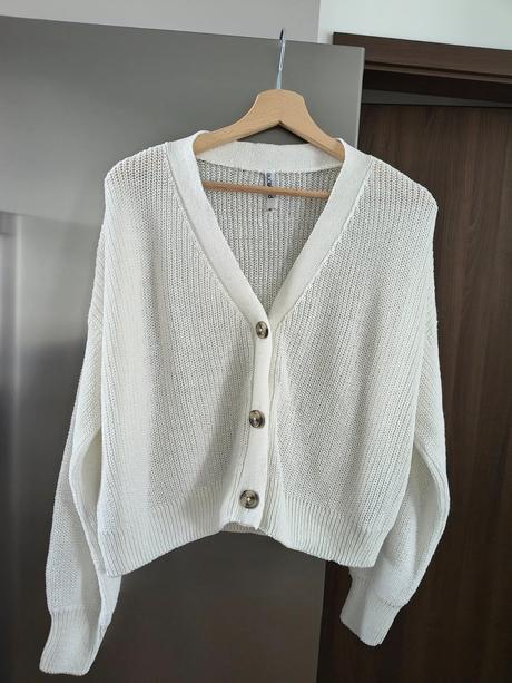 Page one kvalitný voľný biely sveter l-xl, xl