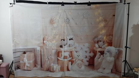 Vianočné fotopozadie - motív "vianočná izba",