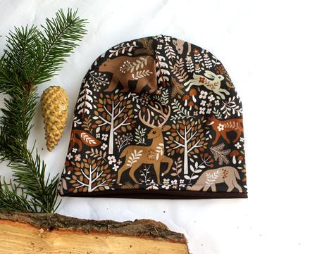 V lese, dvojvrstvová úpletová čiapka, 62 - xs