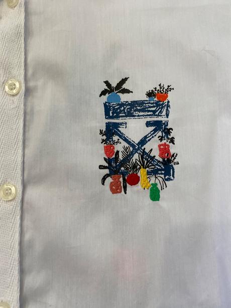 Biela košeľa s výšivkou, m