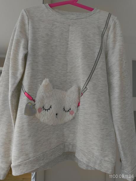 Mikinka s kapsičkou - h&m, veľ. 134/140, h&m,134