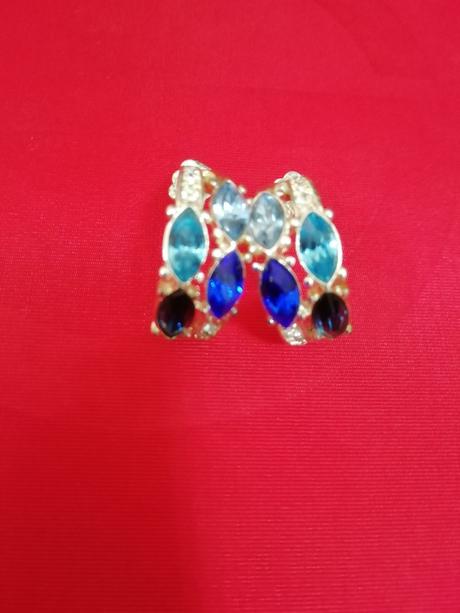 Postriebrene nausnice, prsten,