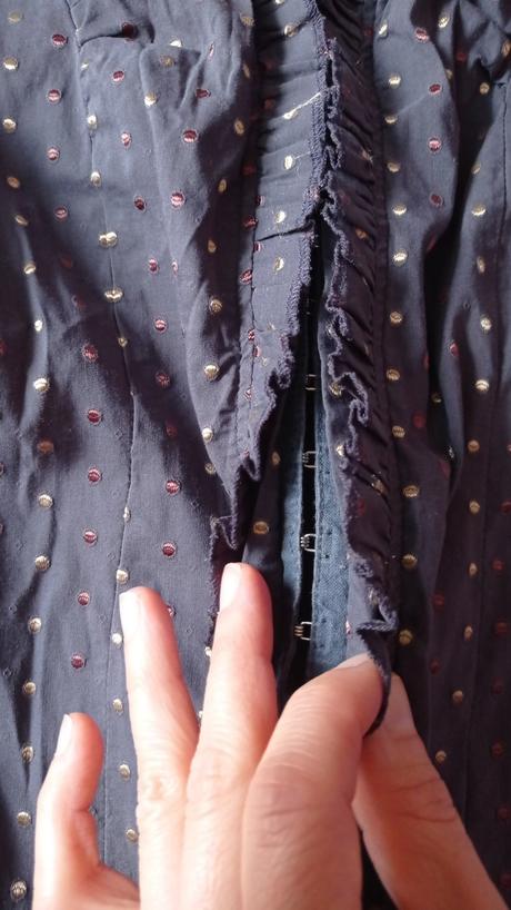 Sivá košeľa s bodkami orsay so zaväzov, top, v. 40, orsay,40