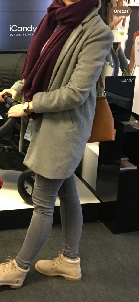 Šedý kabát xs s, primark,xs