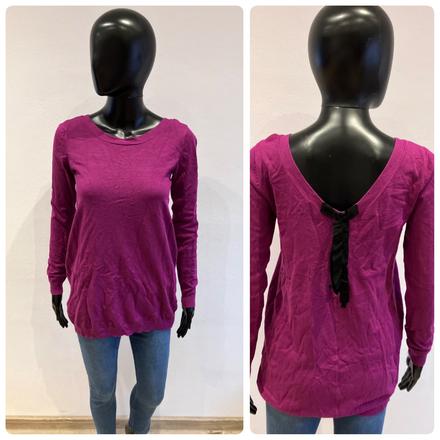 Dámsky sveter vzadu s mašľou (s), s