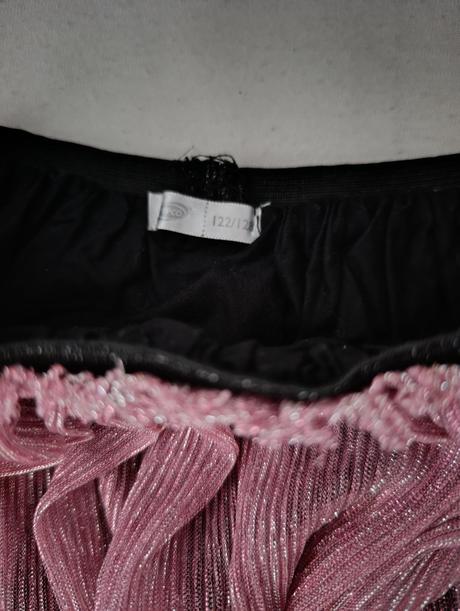 Staroružovo-čierna tylová sukňa, pepco,128