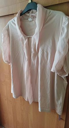 Damska ružová bavlnená bluzka xxxl, xxxl