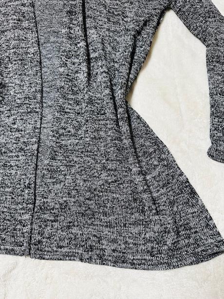 Sivý kardigán bez zapínania, m