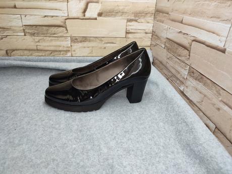 Gabor 37 - lesklé čierne lodičky, gabor,37