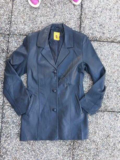 Pravá koženná bunda velk. s/m., m