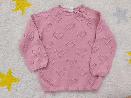 Svetrík so srdiečkami, h&m,98