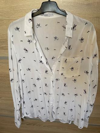 Ľahká košeľa s francúzskymi buldočekmi, xl