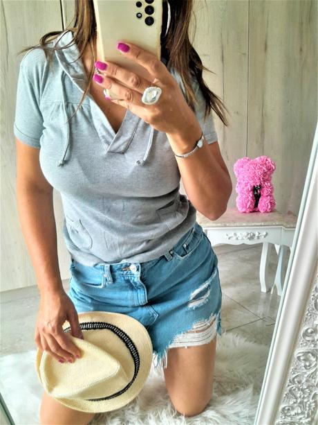 Tričko s kapucňou denim-s, denim,s