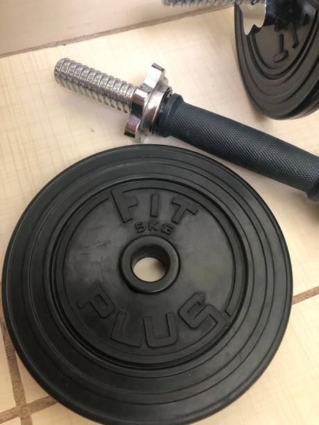 Posilovací set lavica + činky, 