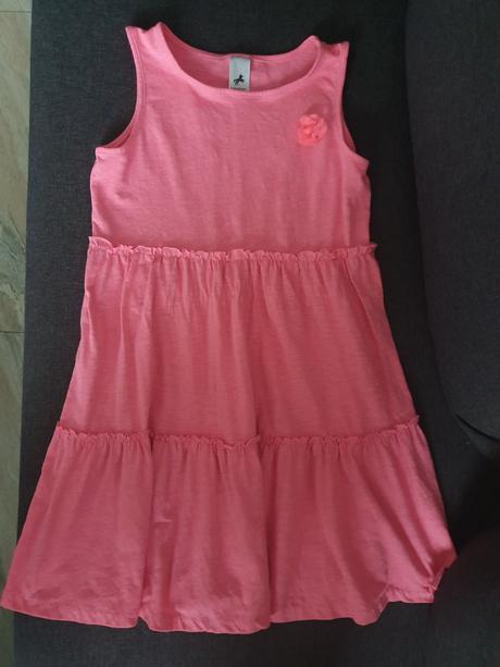 Ruzove volanove saty, palomino,140