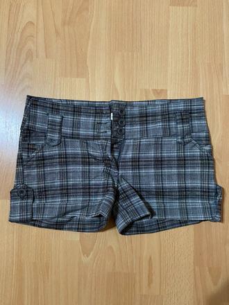 Sivé kárované šortky bennyfish, m