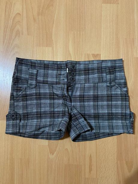 Sivé kárované šortky bennyfish, m