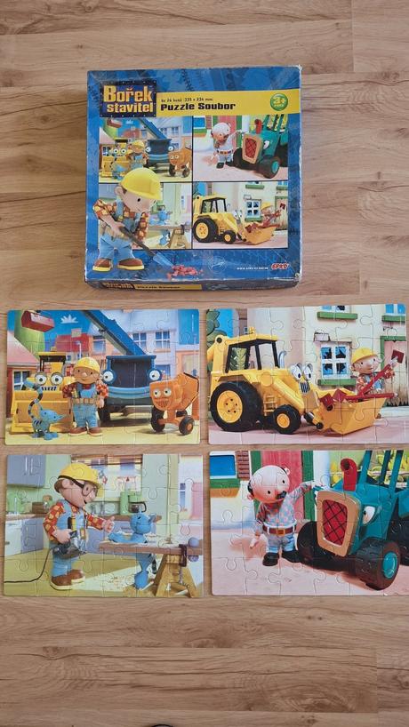 4x puzzle v jednom balení - bořek stavitel, 