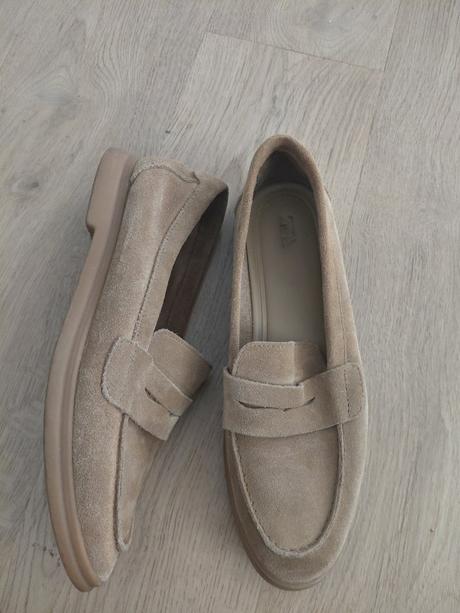 Predám mokasíny zara z brúsenej kože, 37., zara,37