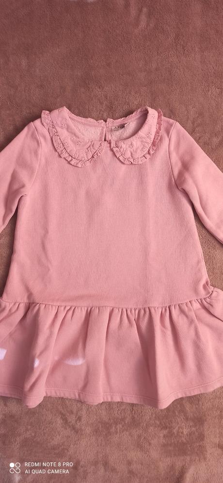 Zateplené elegantné šaty 3-4r., f&f,104