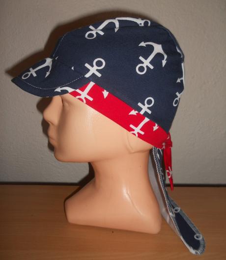 Čiapka pirátka so šiltom a ochranou na krk, 56 - 158