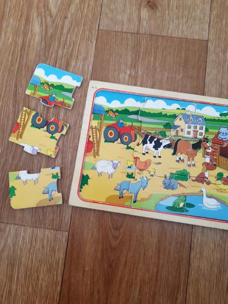 Drevené vkladačky, puzzle, 