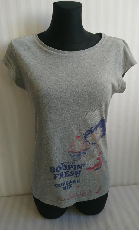 Dámske sivý top betty boop, benetton, benetton,s