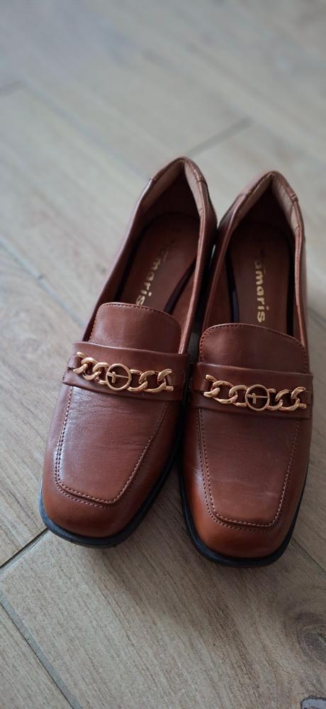 Kožené elegantné poltopánky, tamaris,38