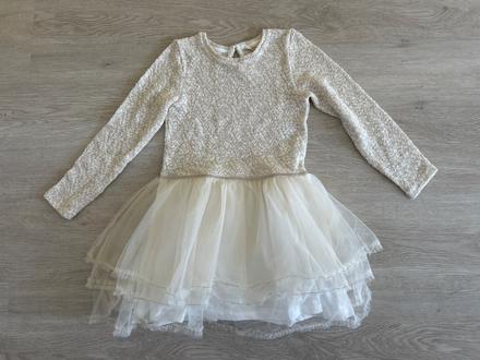 Dievcenske slavnostne saty vel. 140, palomino,140