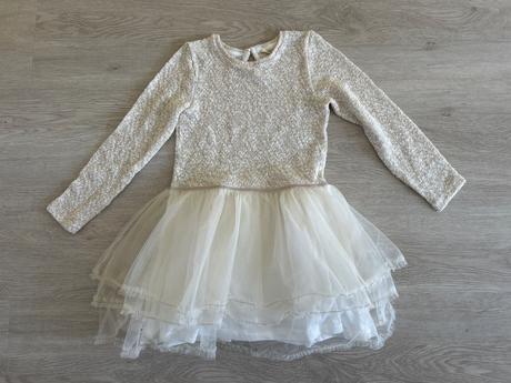 Dievcenske slavnostne saty vel. 140, palomino,140