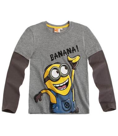 Mimoni tričko s dlhým rukávom šedé, 116