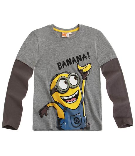 Mimoni tričko s dlhým rukávom šedé, 116