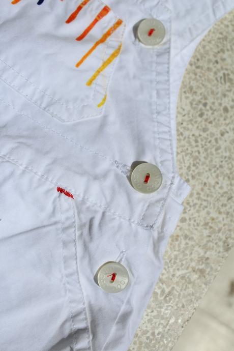 Biele kraťase na traky, chicco,62