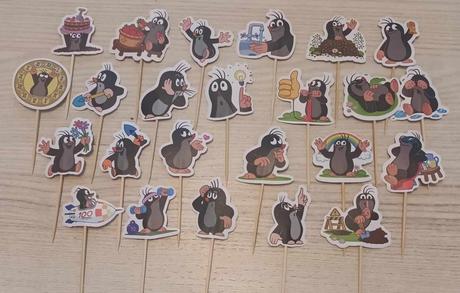 Tortový zápich krtko (15ks) - skladom, nv-2, 