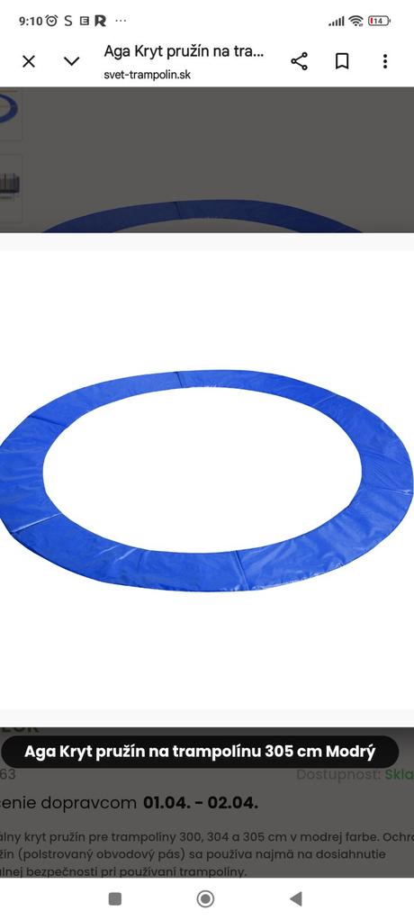 Trampolina, aga,300-349 cm