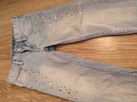 Riflová košela s kamienkami hm 3-4 r, h&m,104