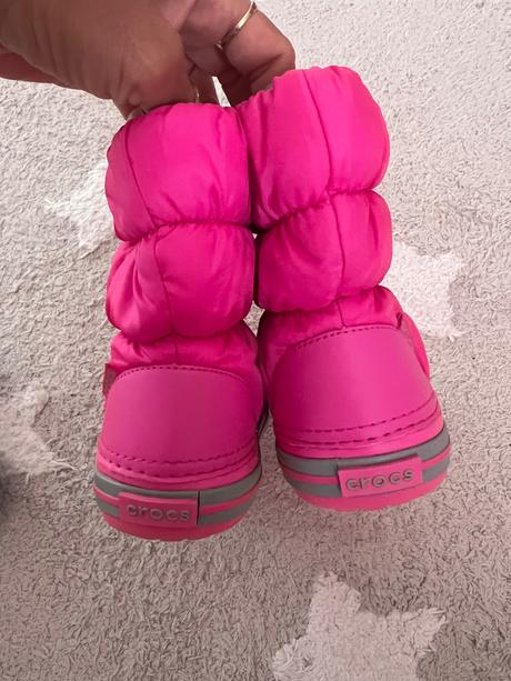 Zimne ružové crocs topánky 25, crocs,25
