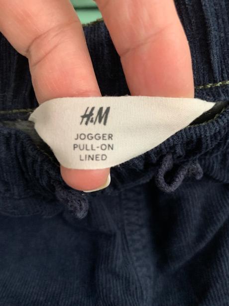Podšité menčestrové nohavice, h&m,116