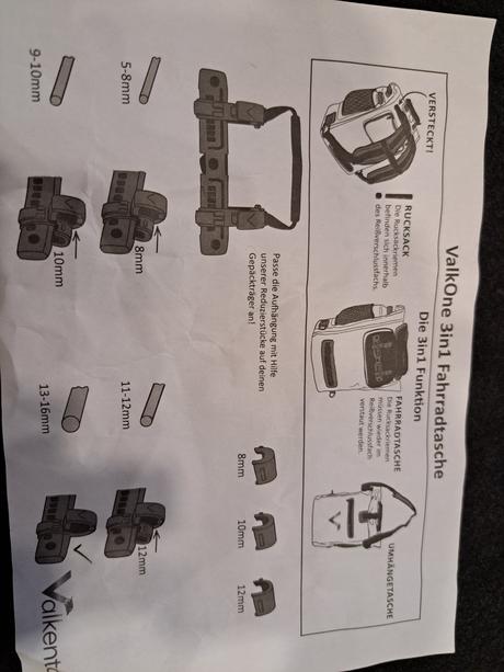 Valkental valkone 3v1 taška na bicykel, 