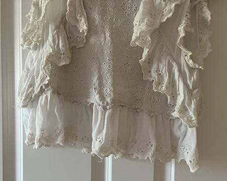 Biely top s volánmi, zara, m/38, zara,m