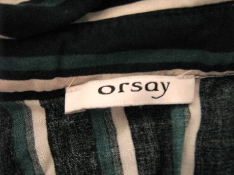 Pruhovaná čierna košeľa, orsay,36