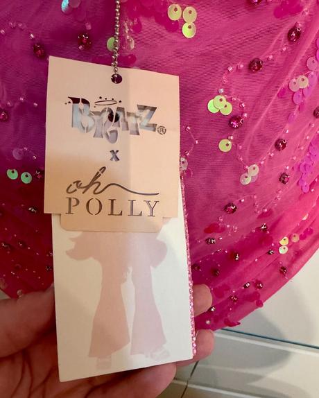 Luxusné oh polly ružové flitrové mini šaty, s