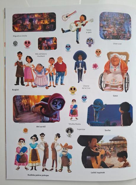 Knižka disney pixar "coco" s nálepkami,