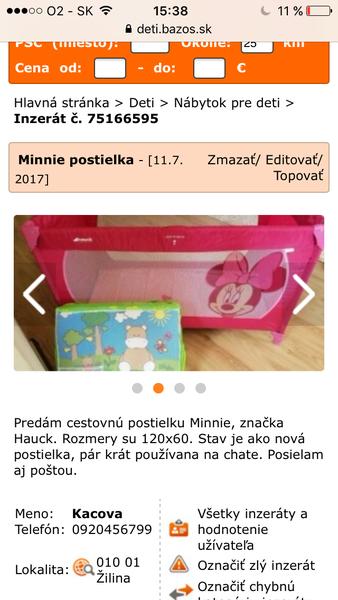 Objednala som si postieľku, tá mi však neprišla