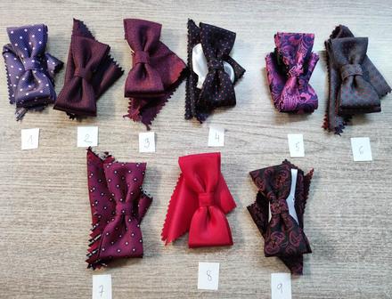 Detský motýlik dvojvrstvový s vreckovkou,