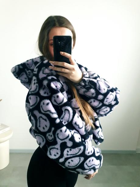 H&m x smiley kožúšok m, h&m,m