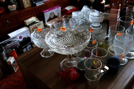 Sklené poháre,misky,